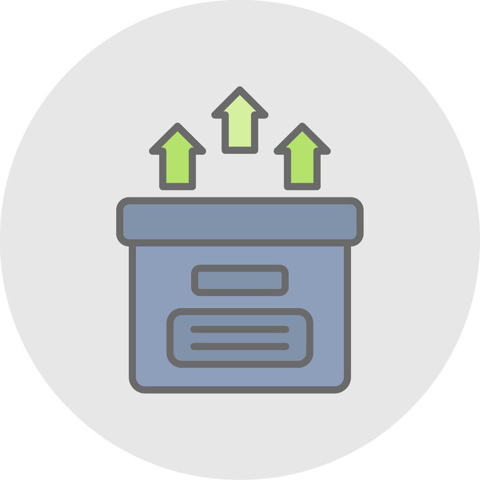 Storage Box Line Filled Light Icon vector