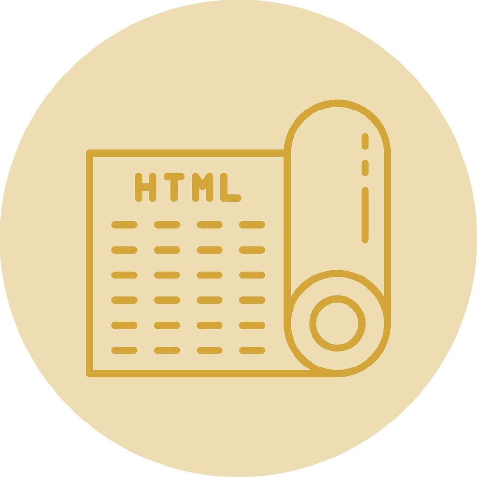 Blueprint Line Yellow Circle Icon vector