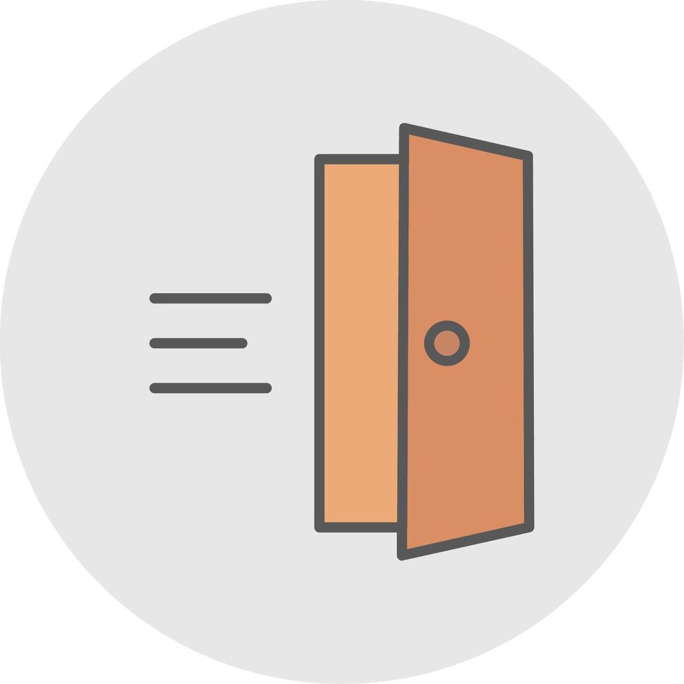 Entry Line Filled Light Icon vector