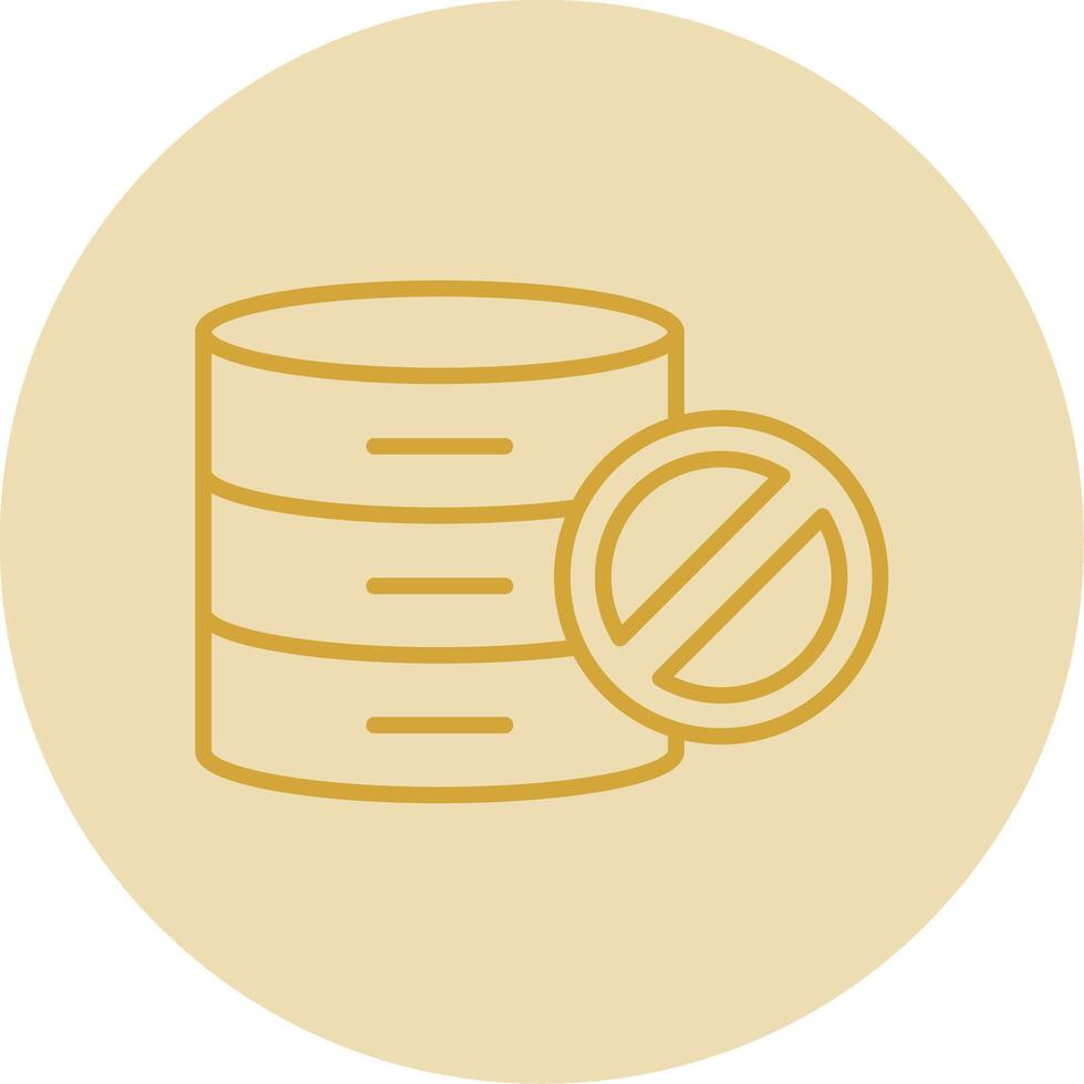 Prohibited Line Yellow Circle Icon vector