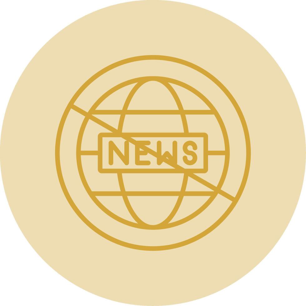 Fake News Line Yellow Circle Icon vector