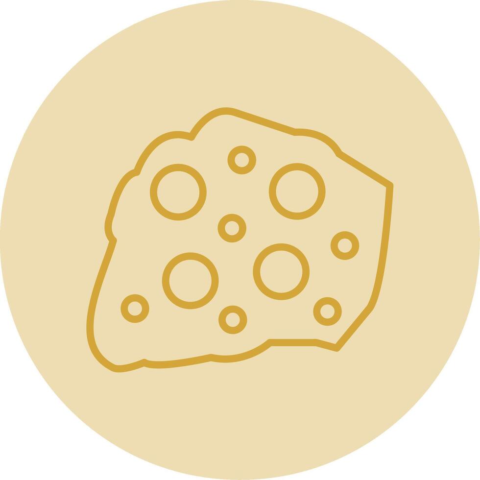 Rock Line Yellow Circle Icon vector