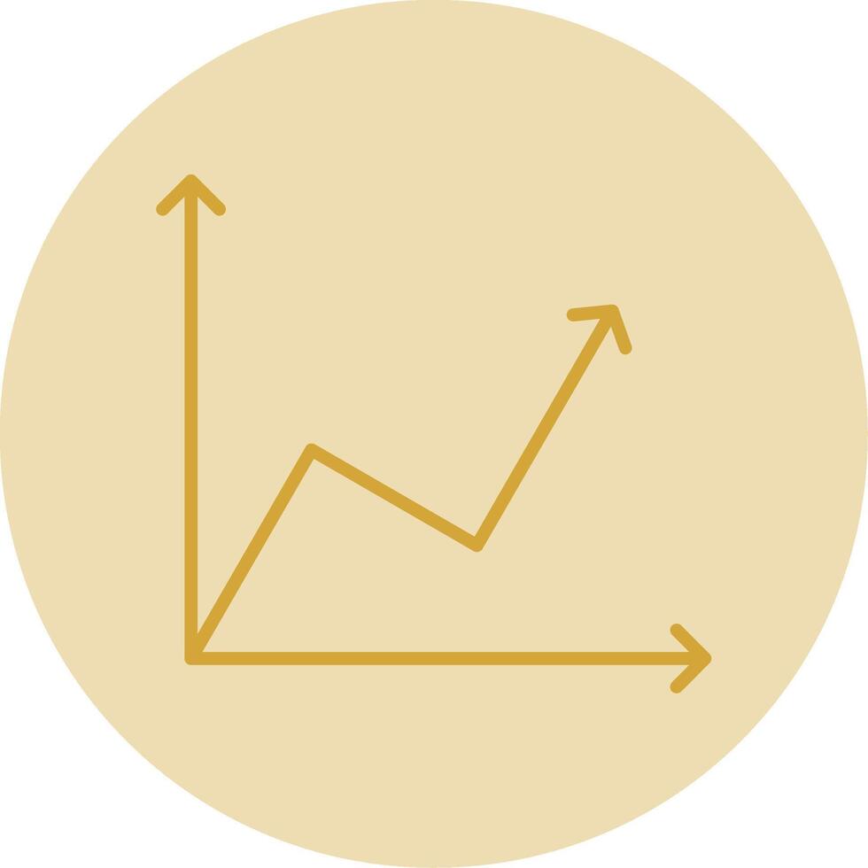 línea amarillo circulo gráfico línea amarillo circulo icono vector