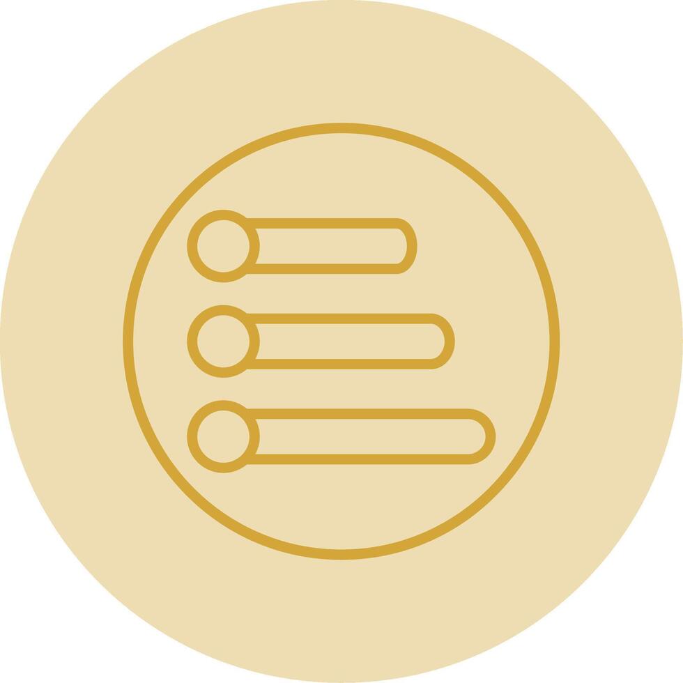 Progress Bar Line Yellow Circle Icon vector
