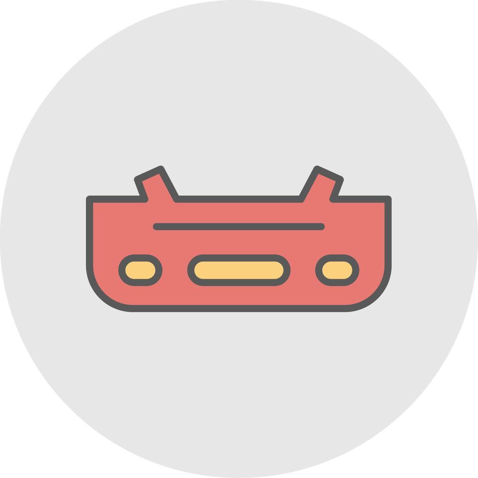 Bumper Line Filled Light Icon vector