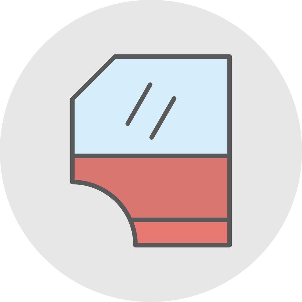 Car Door Line Filled Light Icon vector