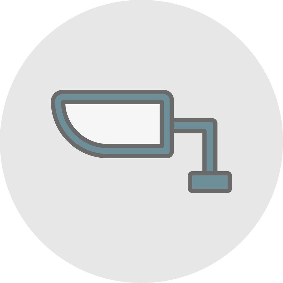 Side Mirror Line Filled Light Icon vector