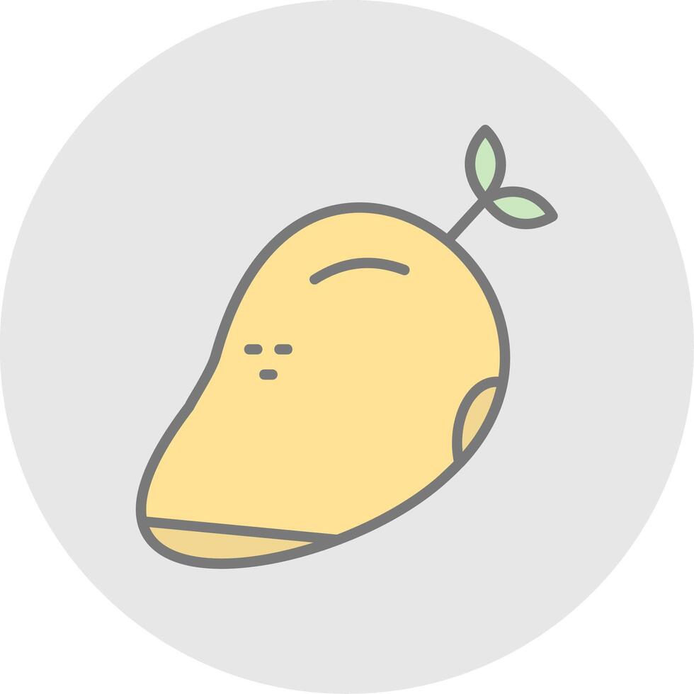 Mango Line Filled Light Icon vector