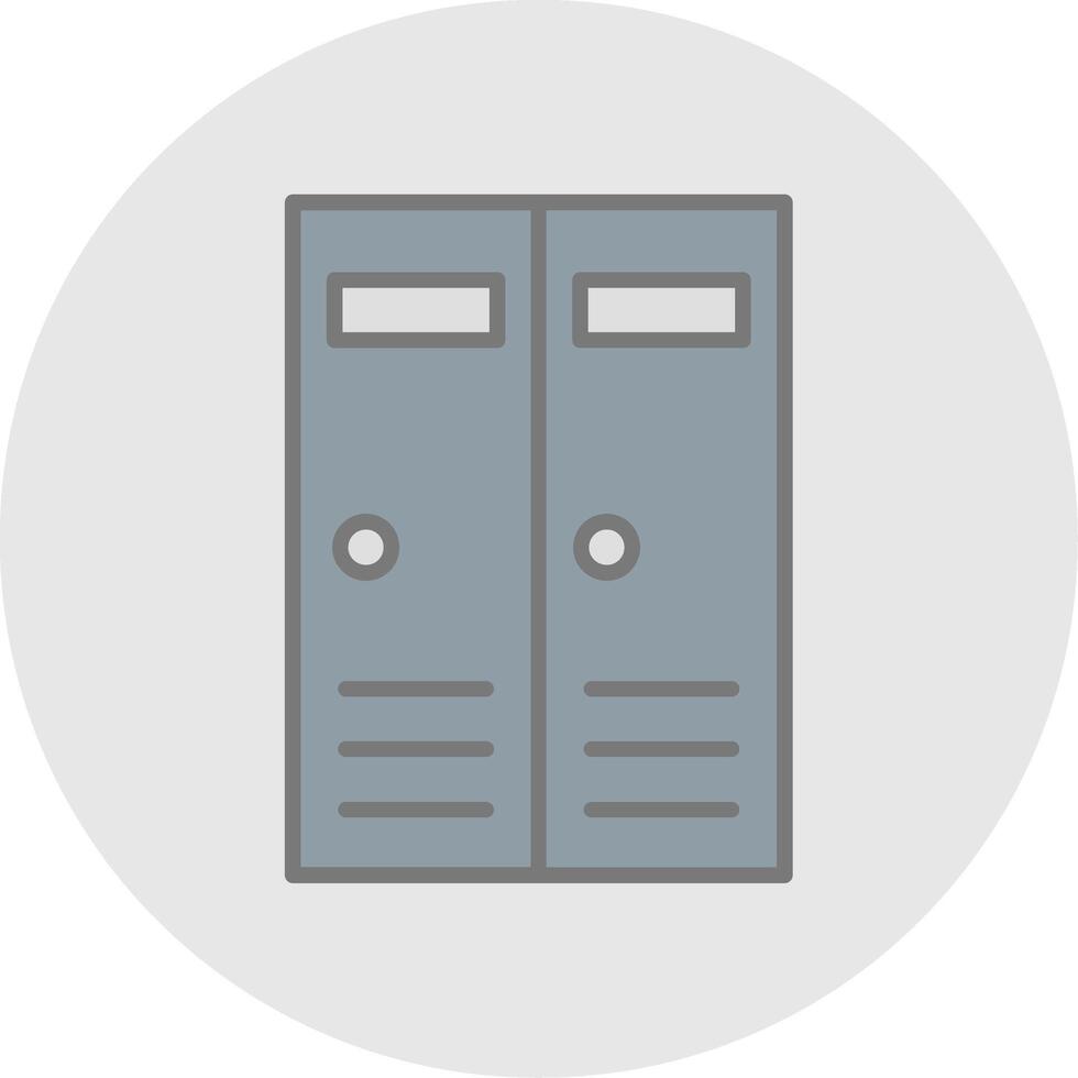 Lockers Line Filled Light Icon vector