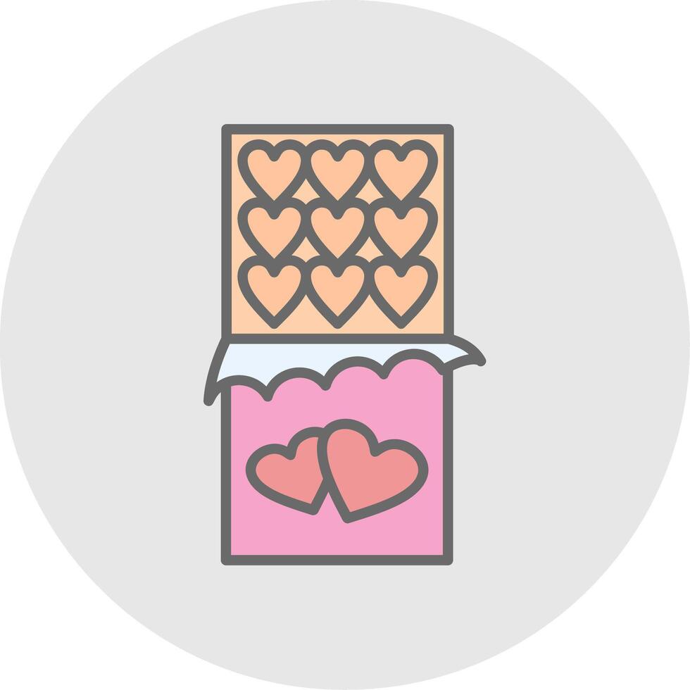 Chocolate Bar Line Filled Light Icon vector