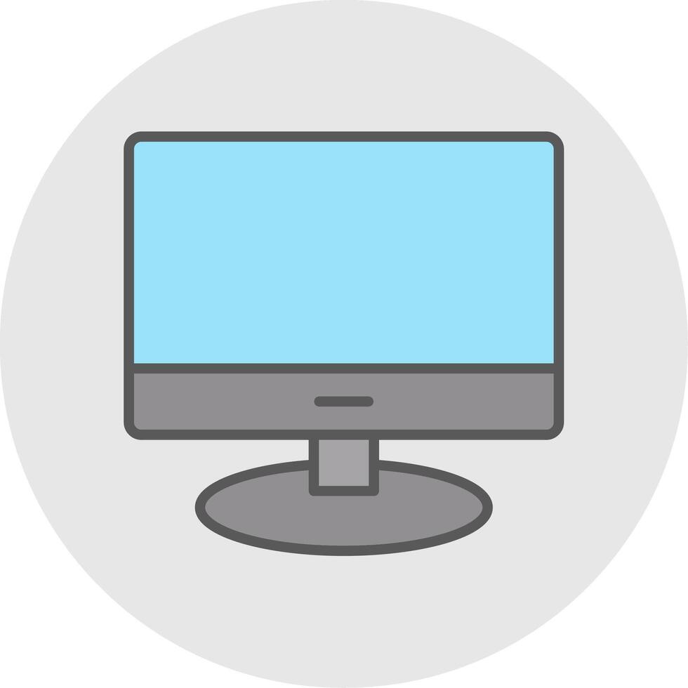 Lcd Line Filled Light Icon vector