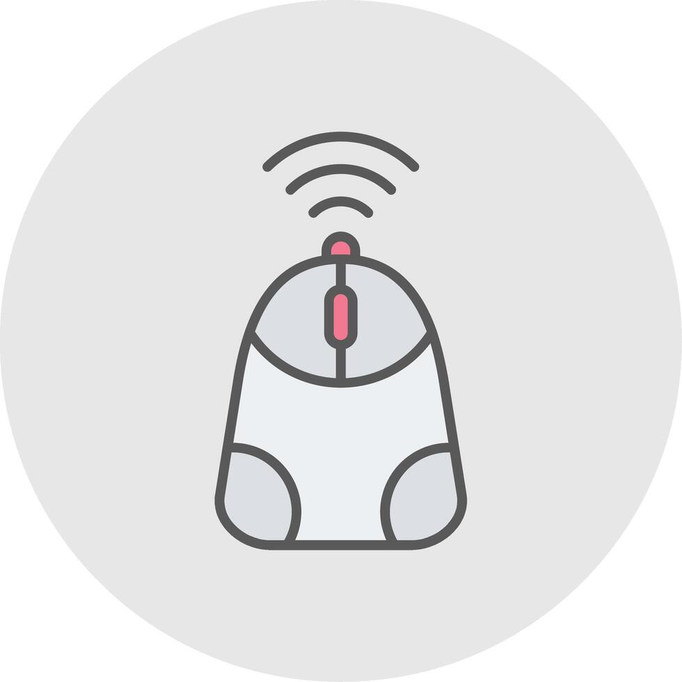 Mouse Line Filled Light Icon vector