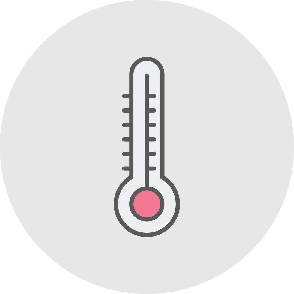 Thermometer Line Filled Light Icon vector