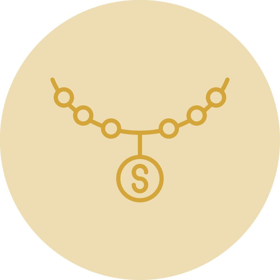 Bling Line Yellow Circle Icon vector