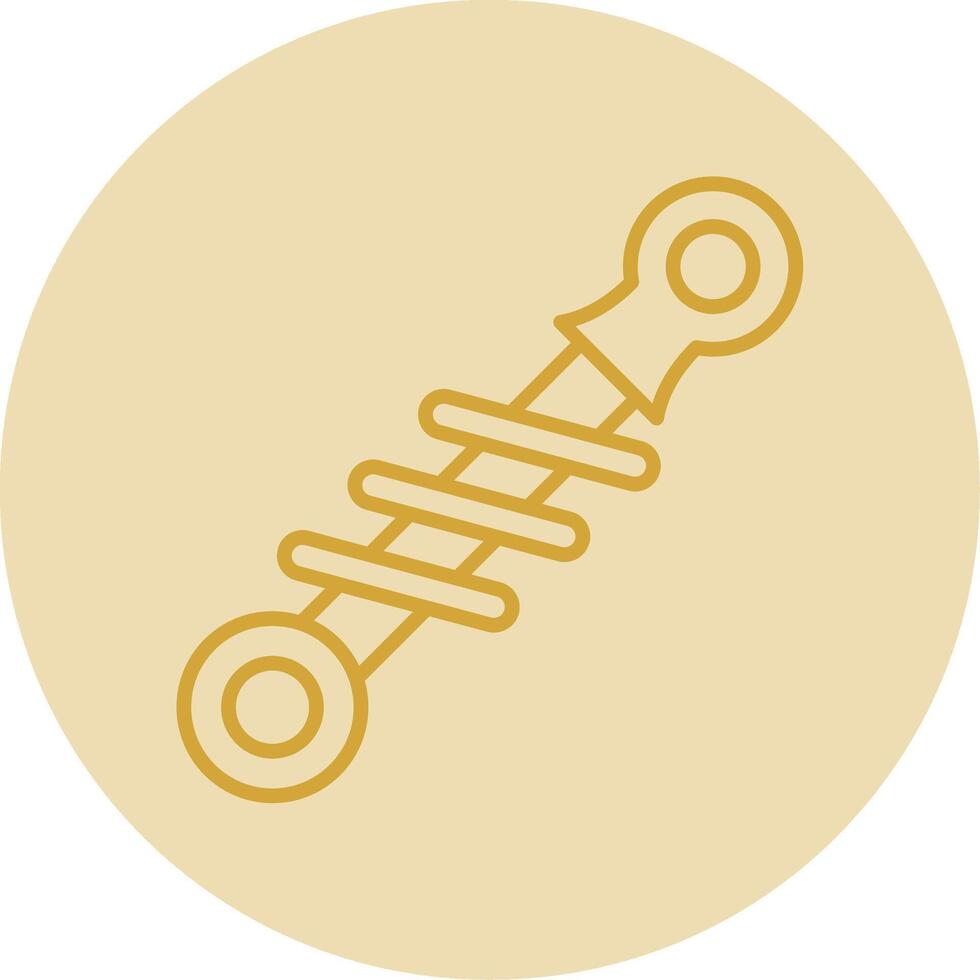Shock Absorber Line Yellow Circle Icon vector
