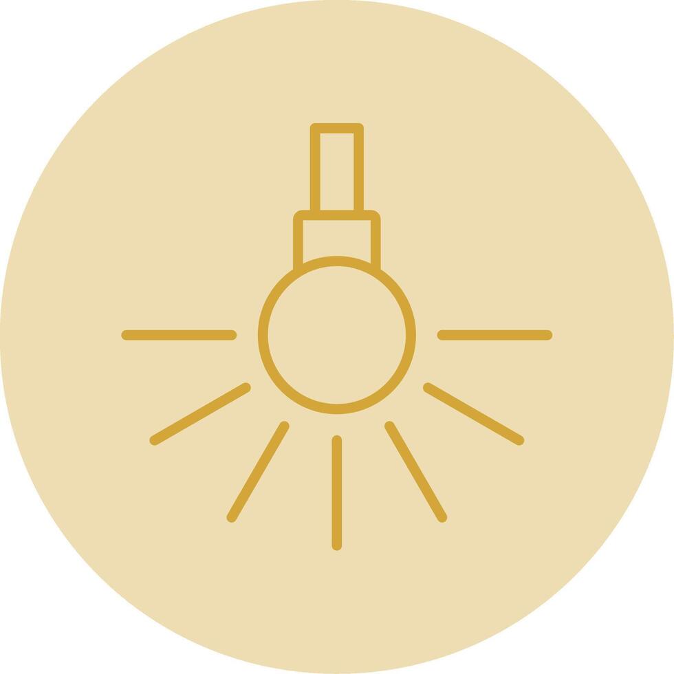 Headlight Line Yellow Circle Icon vector