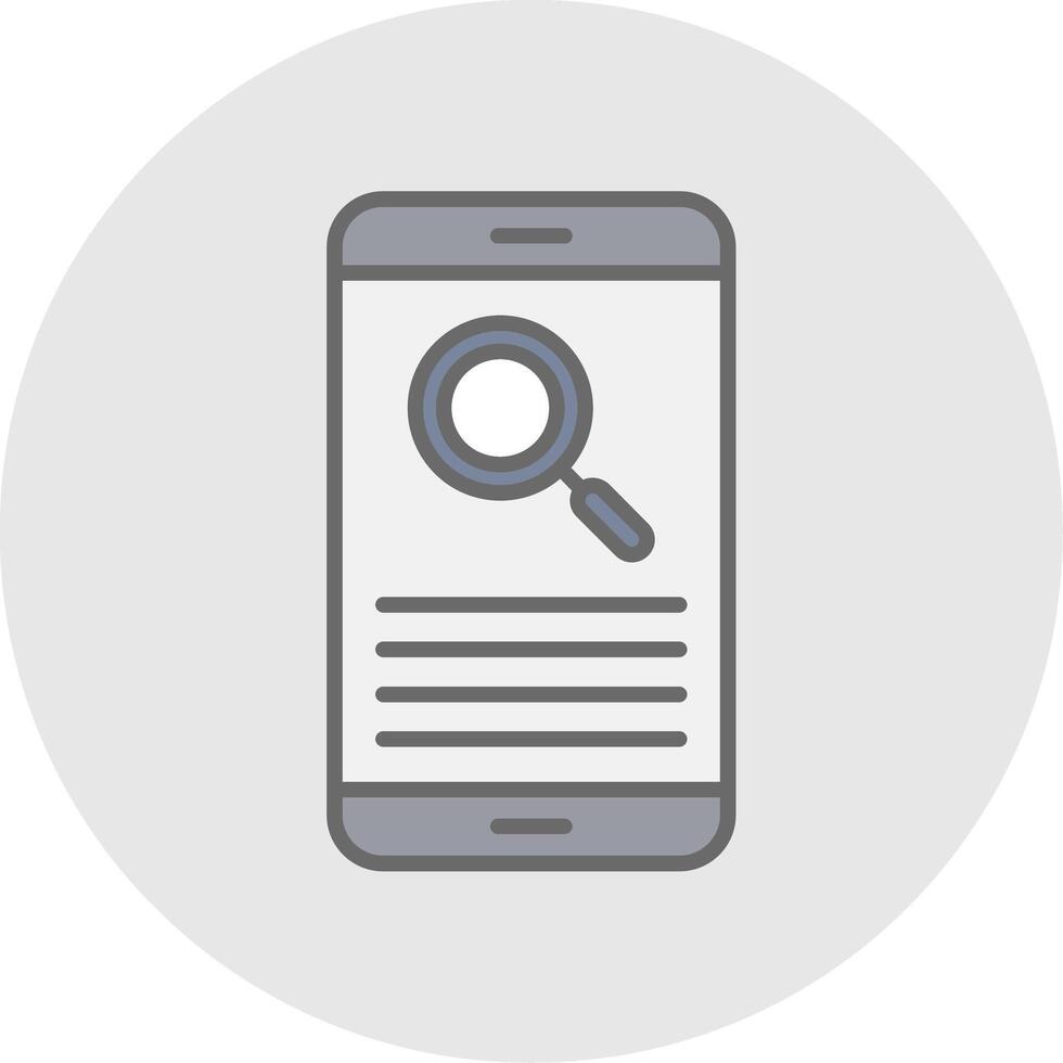 Smartphone Line Filled Light Icon vector