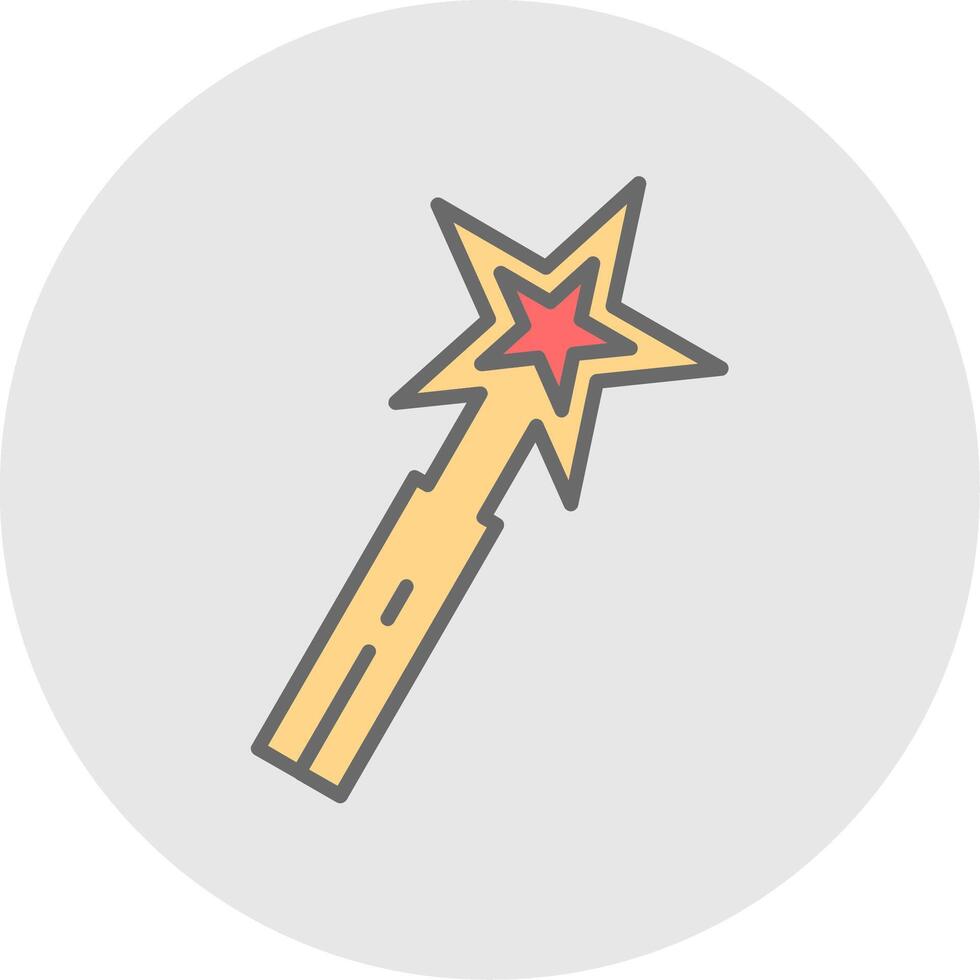Magic Wand Line Filled Light Icon vector