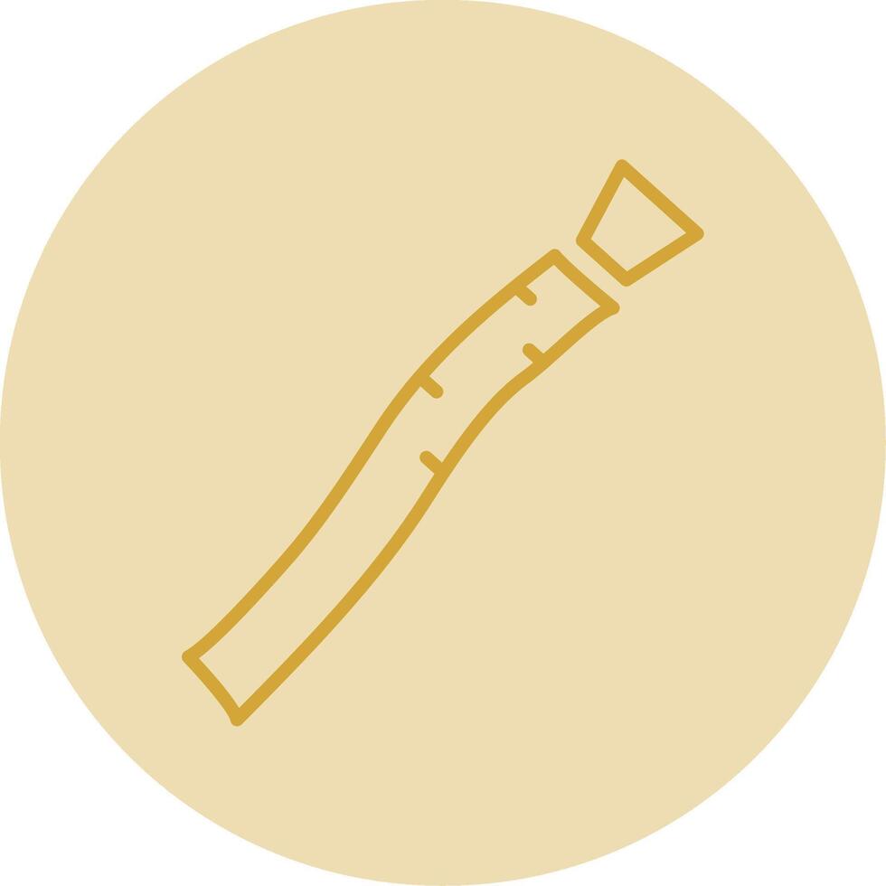 Miswak Line Yellow Circle Icon vector