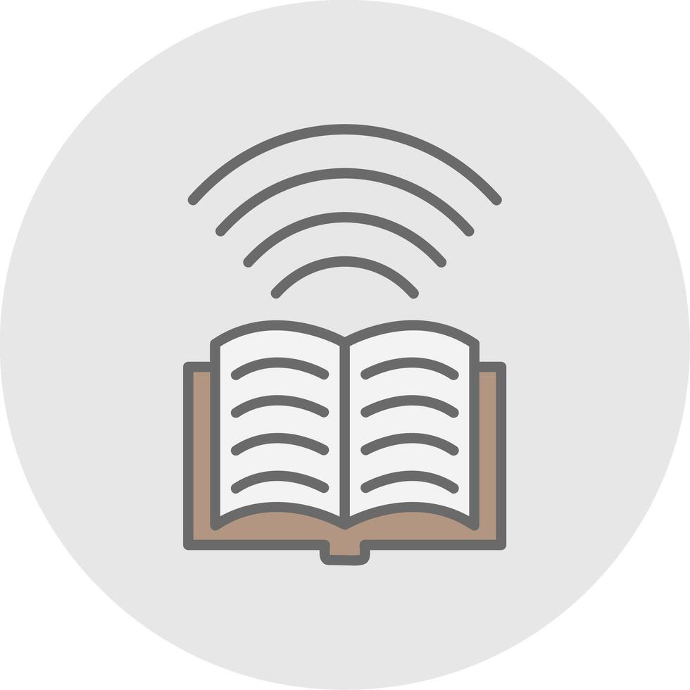 Book Line Filled Light Icon vector