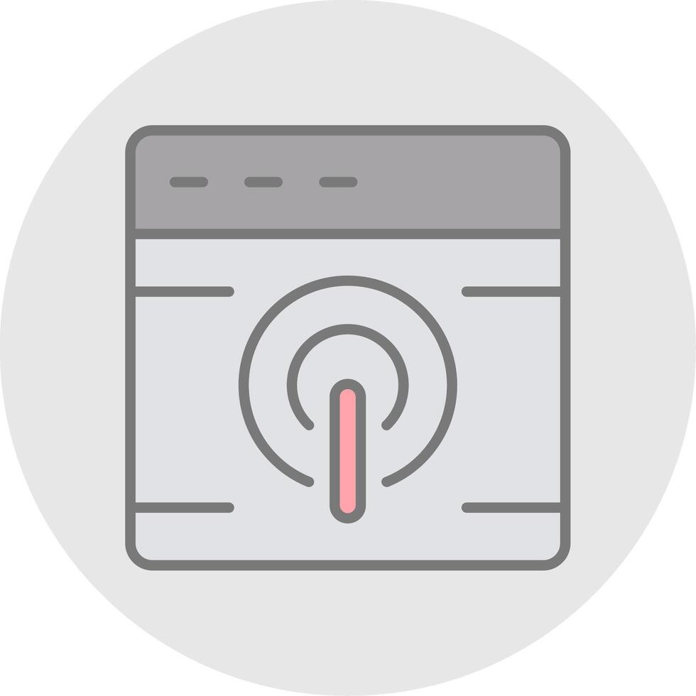 Browser Line Filled Light Icon vector