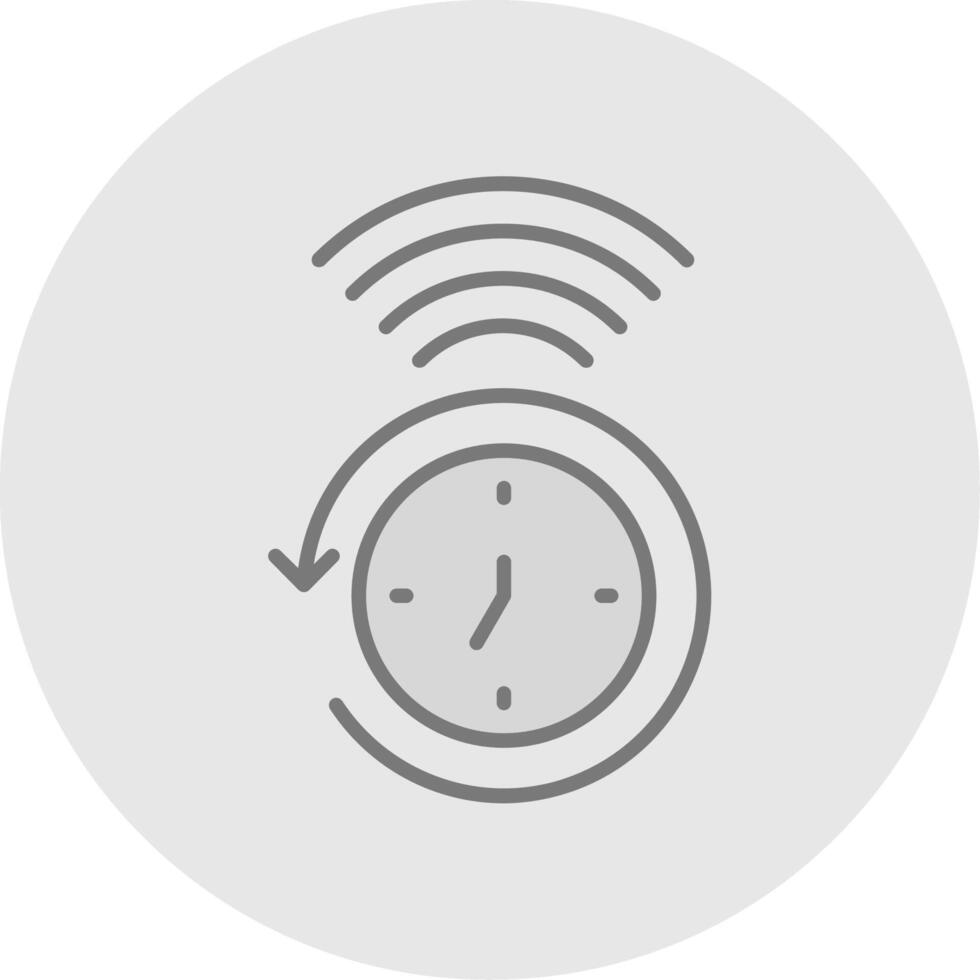 Clock Line Filled Light Icon vector