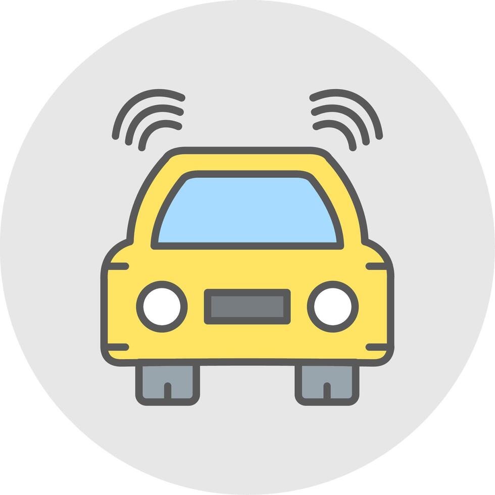 Car Line Filled Light Icon vector