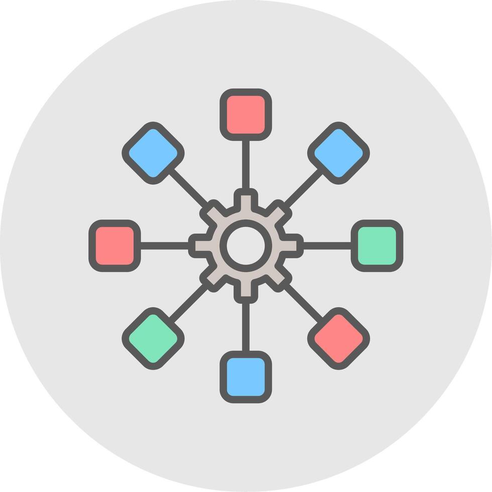 Structure Line Filled Light Icon vector