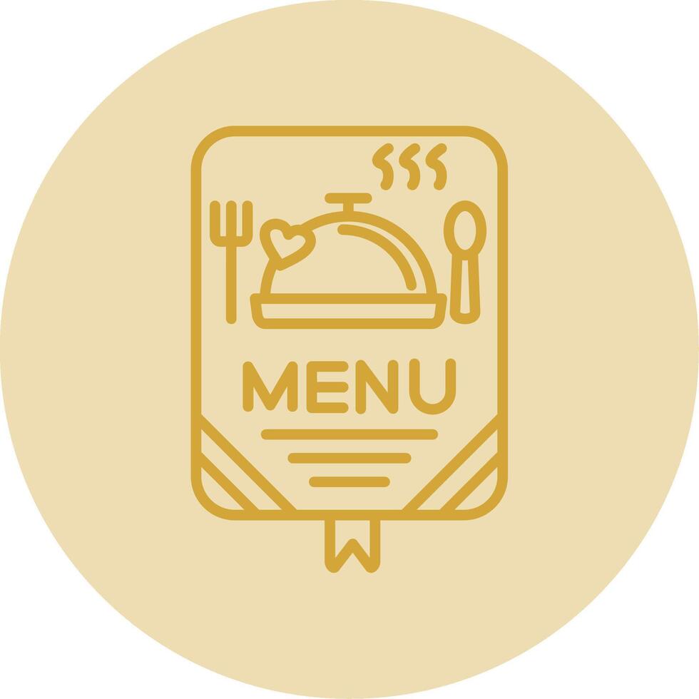 Menu Line Yellow Circle Icon vector