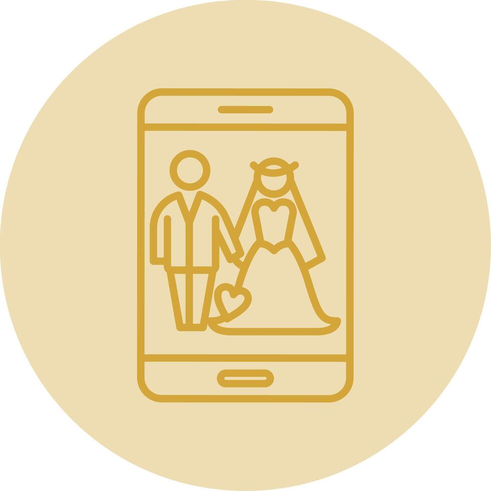 Together Line Yellow Circle Icon vector