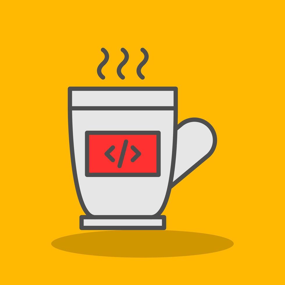 Computing Filled Shadow Icon vector