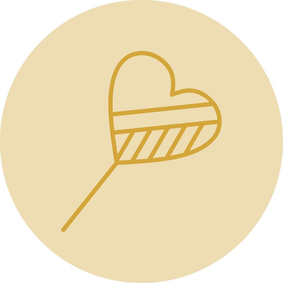 Candy Line Yellow Circle Icon vector