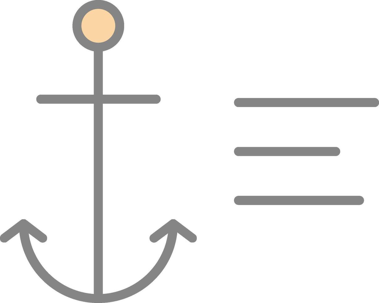 Anchor Line Filled Light Icon vector