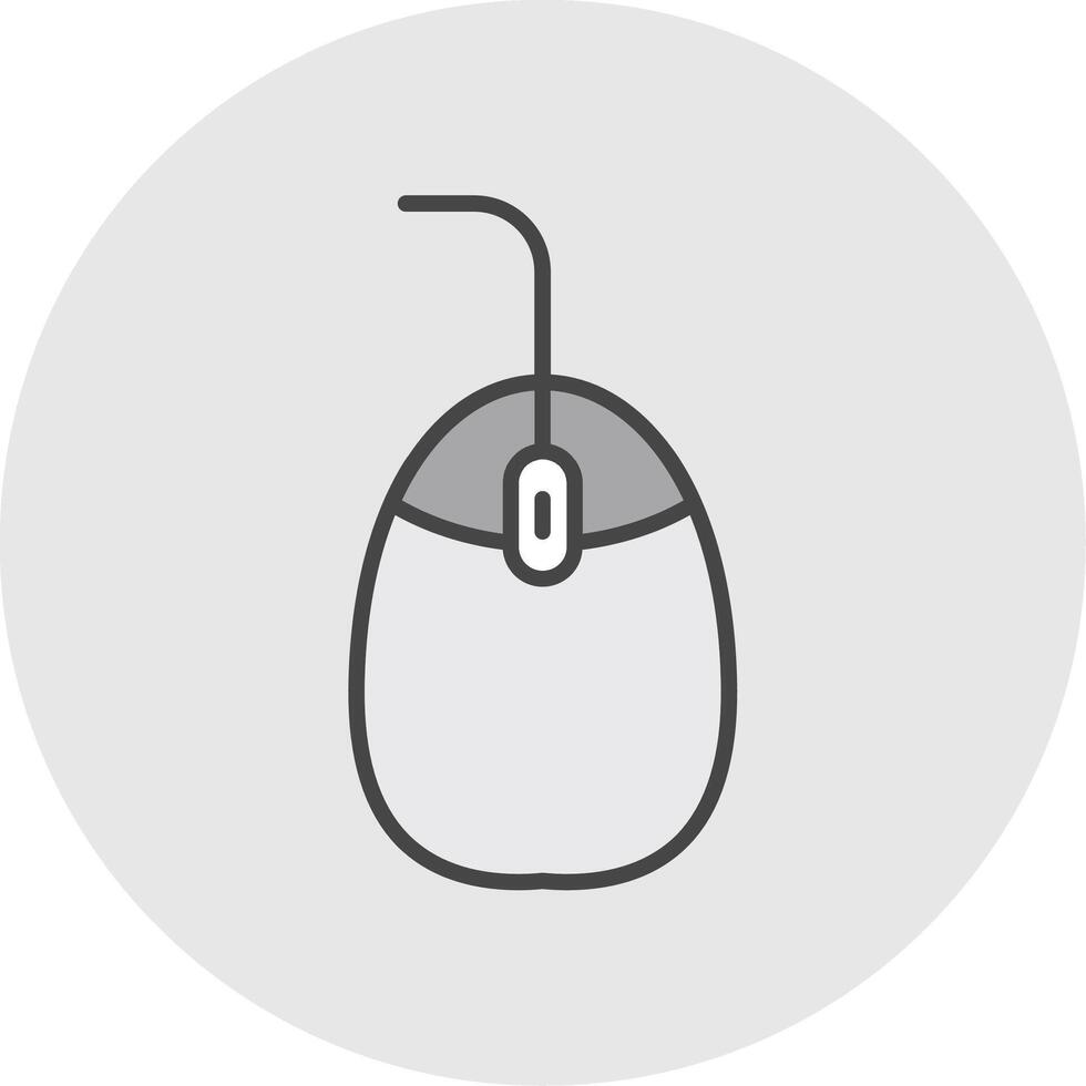 Mouse Line Filled Light Icon vector