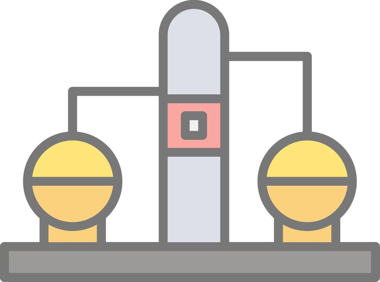 Refinery Line Filled Light Icon vector