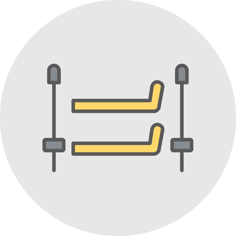 Skiing Line Filled Light Icon vector