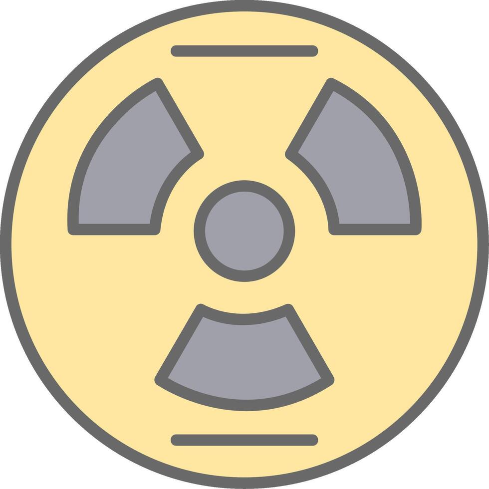 Nuclear Line Filled Light Icon vector