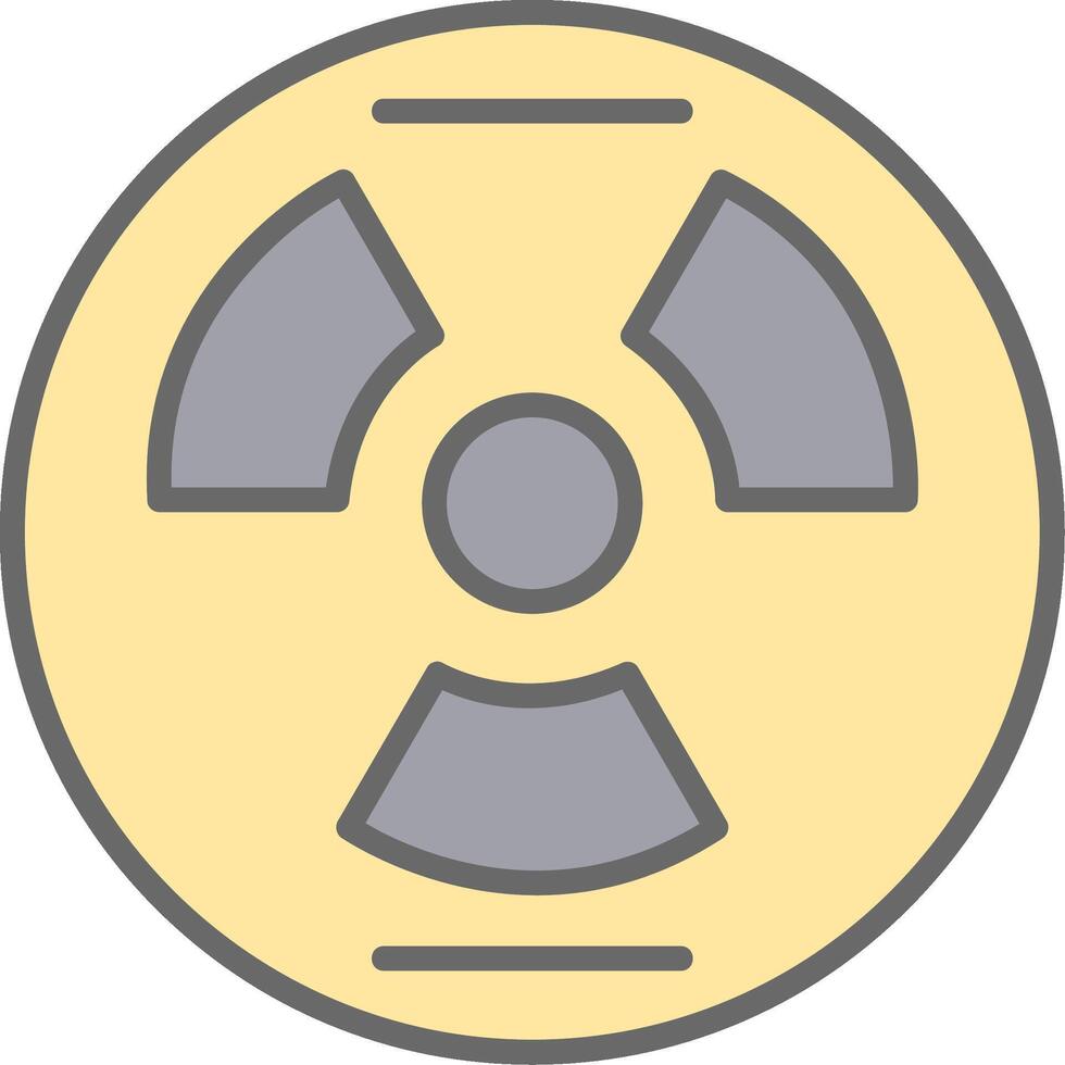 nuclear línea lleno ligero icono vector