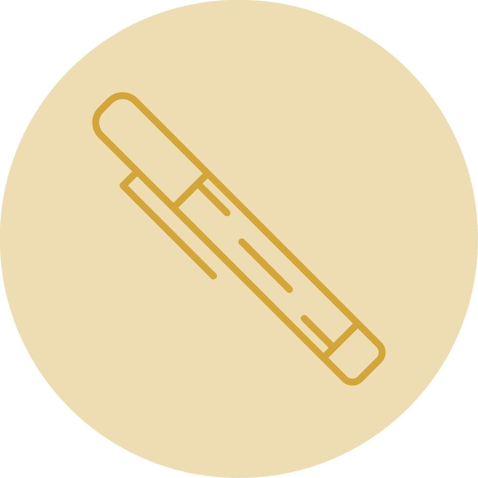 bolígrafo línea amarillo circulo icono vector