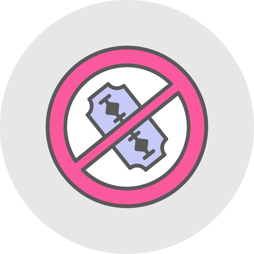 No Blade Line Filled Light Icon vector