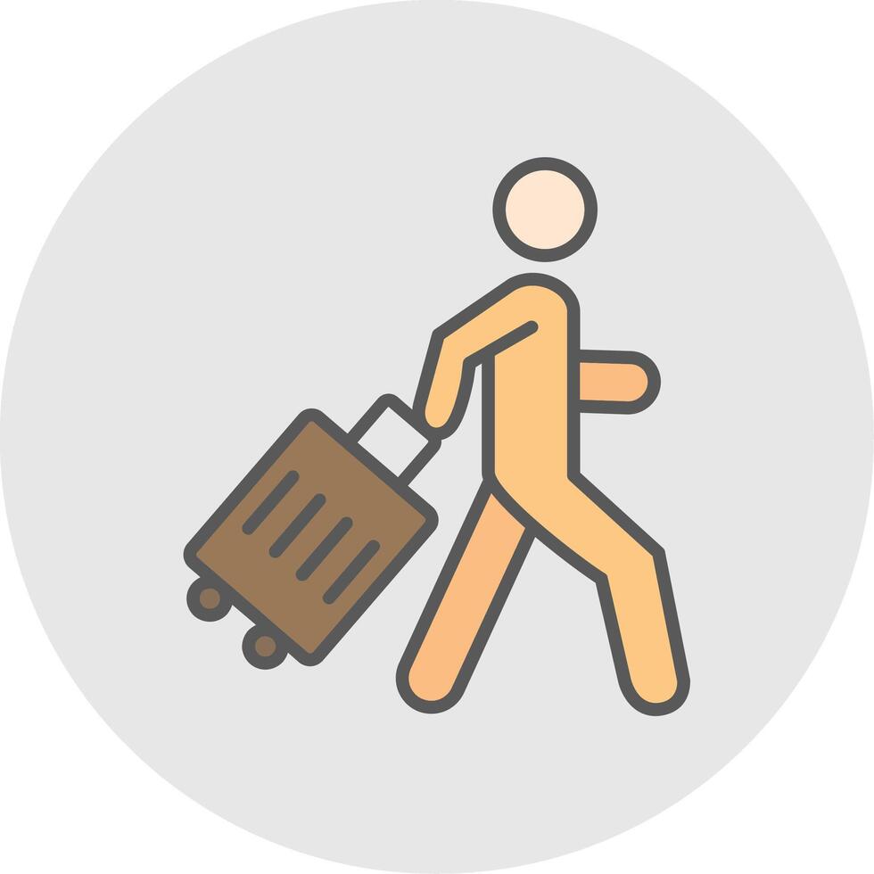 Person Line Filled Light Icon vector