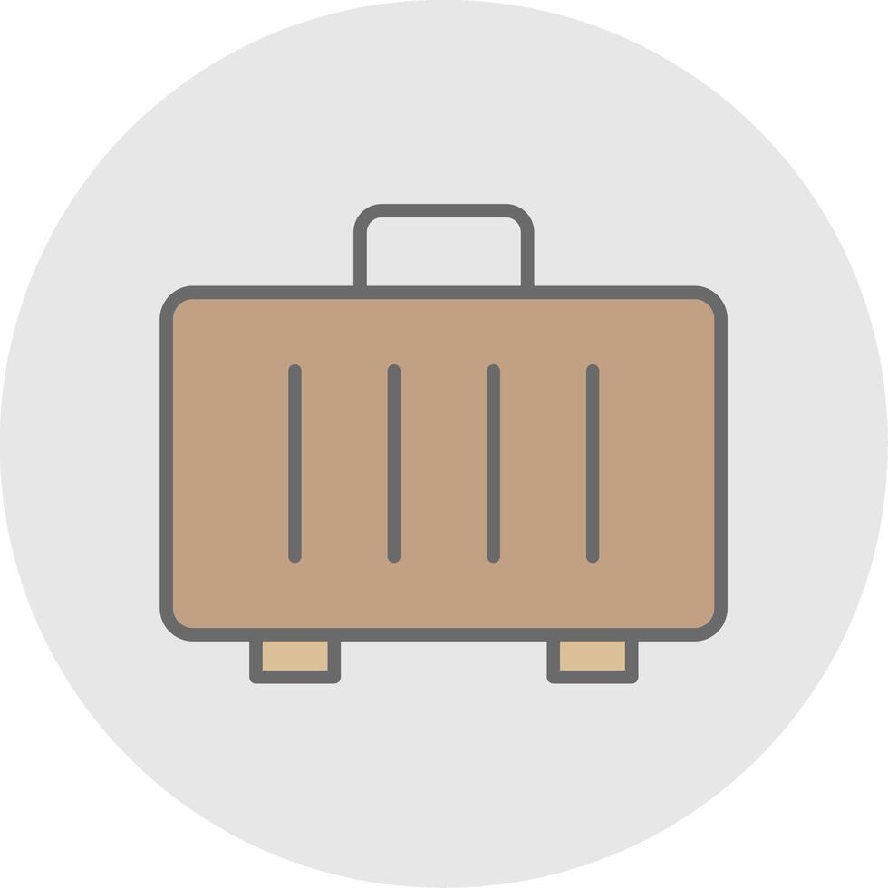 Suitcase Line Filled Light Icon vector