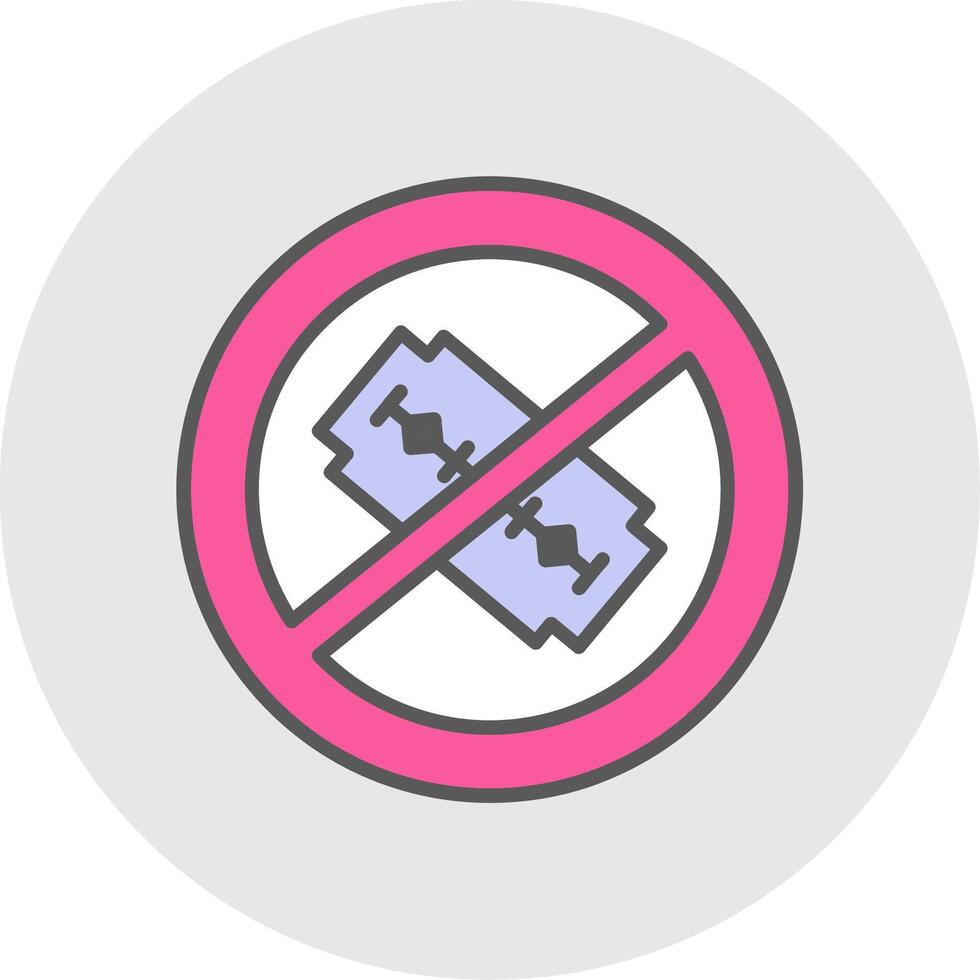 No Blade Line Filled Light Icon vector