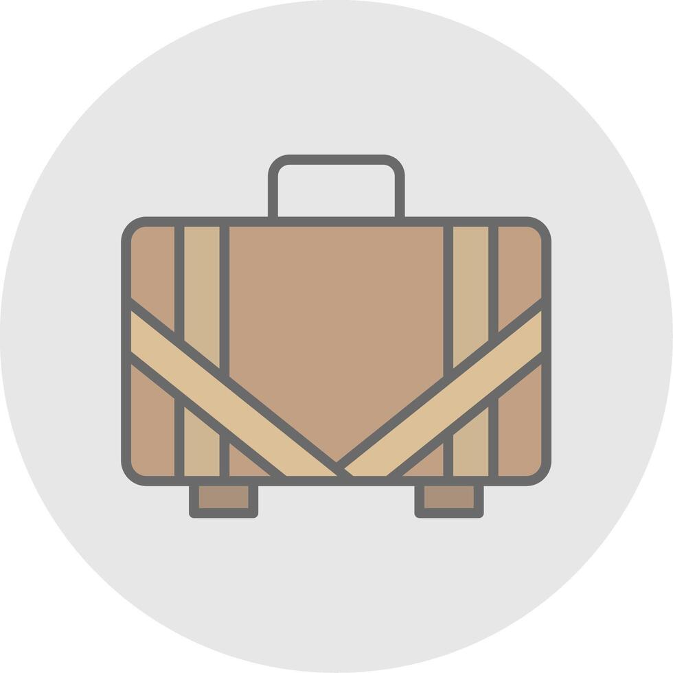 Suitcase Line Filled Light Icon vector