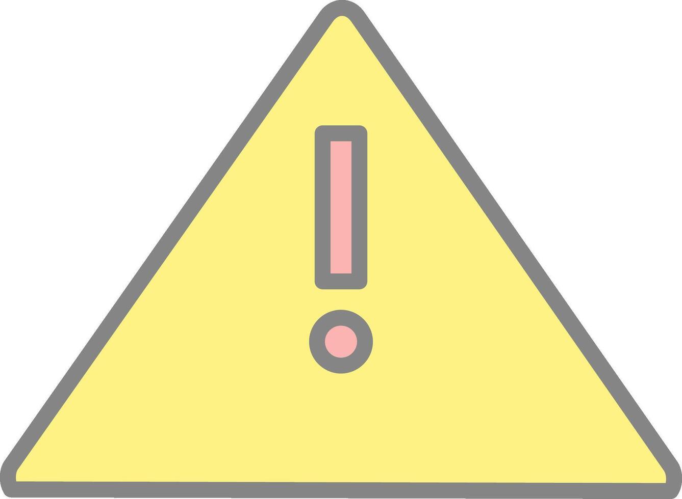 Alert Sign Line Filled Light Icon vector