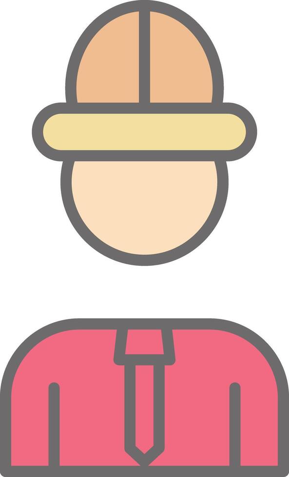 Architect Line Filled Light Icon vector