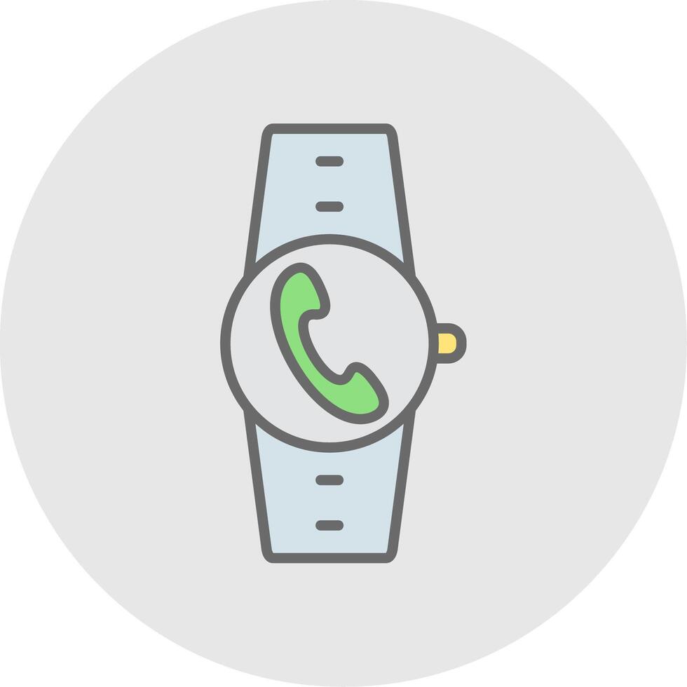 Incoming Call Line Filled Light Icon vector