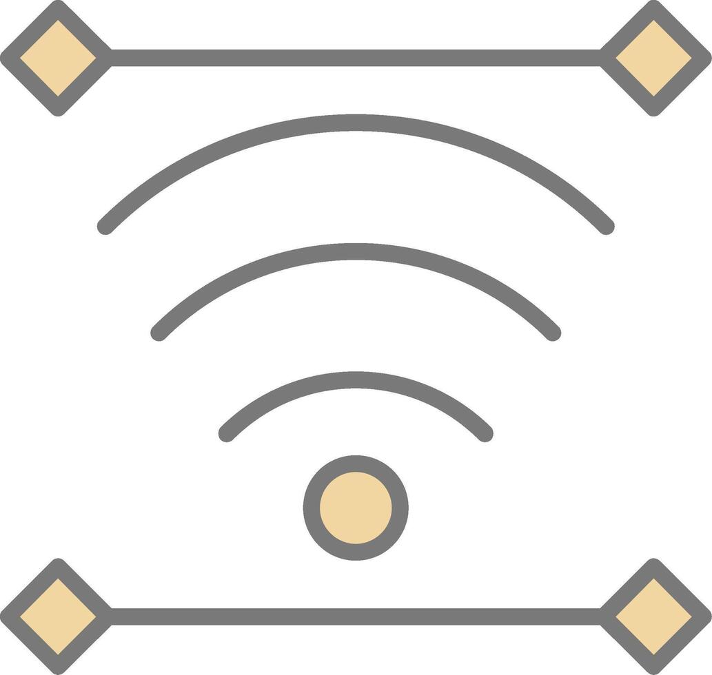 Wireless Line Filled Light Icon vector