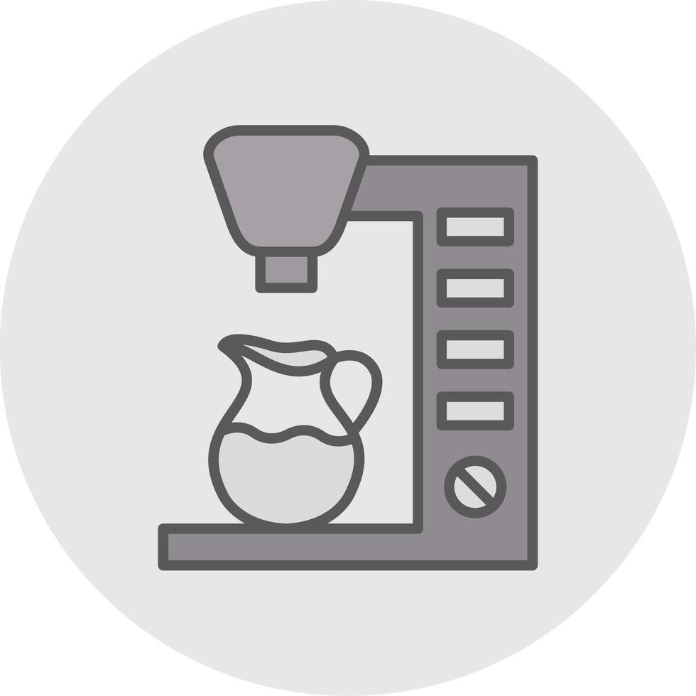 Coffee Maker Line Filled Light Icon vector