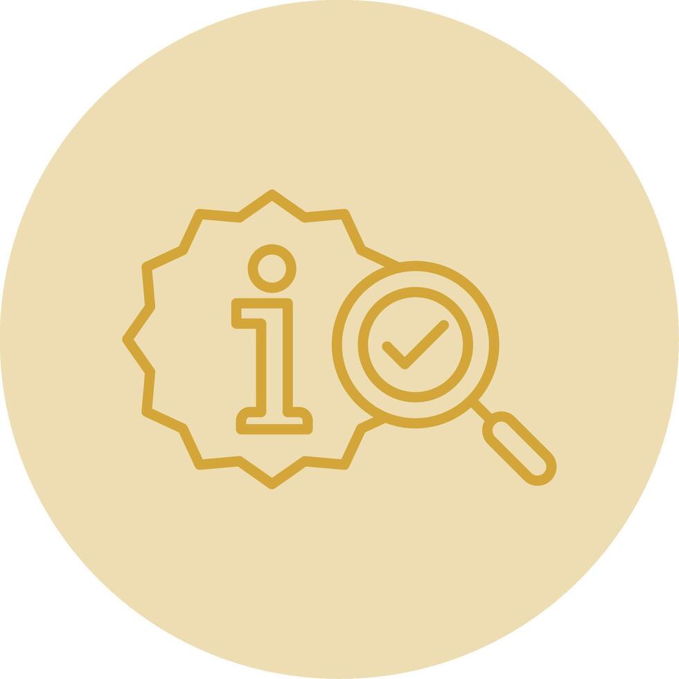 information Line Yellow Circle Icon vector